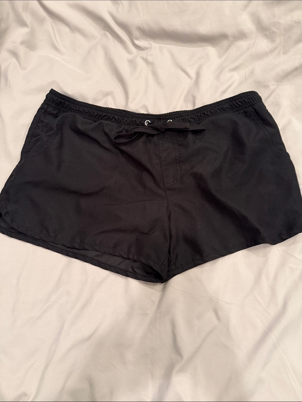 Kona Sol Black Elastic Waist Athletic Shorts